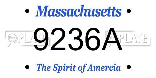 9236A Massachusetts License Plate