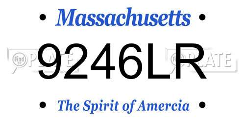 9246LR Massachusetts License Plate