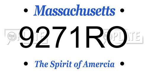 9271RO Massachusetts License Plate
