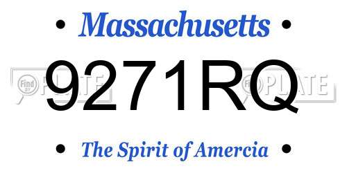 9271RQ Massachusetts License Plate