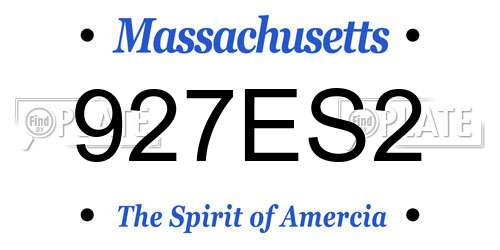 927ES2 Massachusetts License Plate