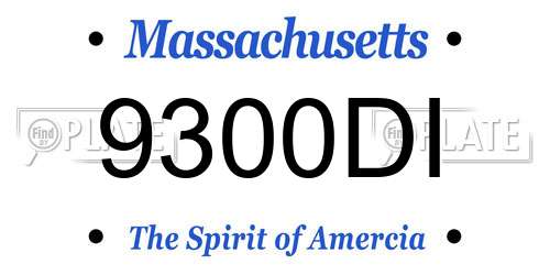 9300DI Massachusetts License Plate
