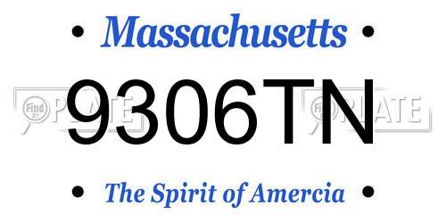 9306TN Massachusetts License Plate