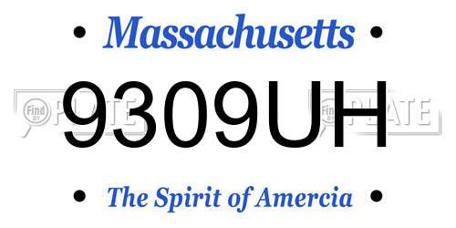 9309UH Massachusetts License Plate
