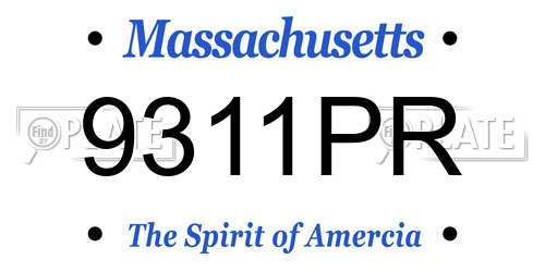 9311PR Massachusetts License Plate