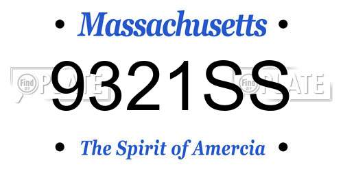9321SS Massachusetts License Plate