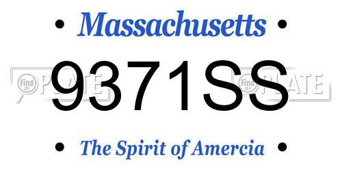 9371SS Massachusetts License Plate