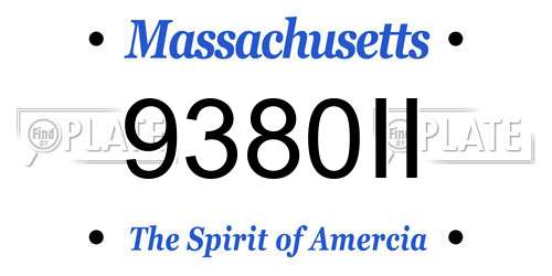 9380II Massachusetts License Plate