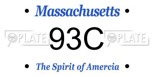 93C Massachusetts License Plate