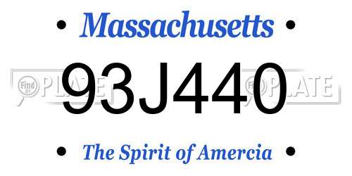 93J440 Massachusetts License Plate
