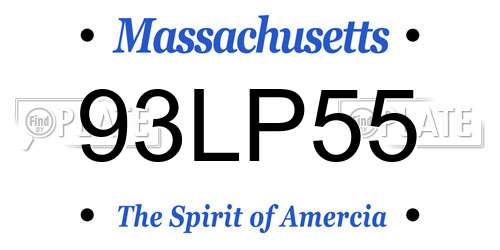 93LP55 Massachusetts License Plate