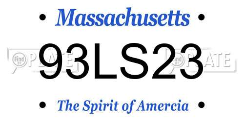 93LS23 Massachusetts License Plate