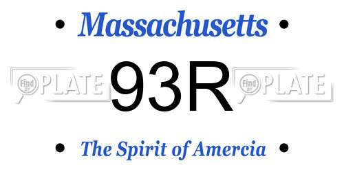 93R Massachusetts License Plate