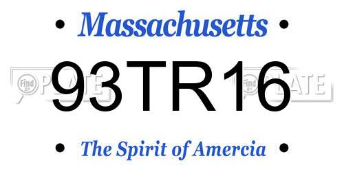 93TR16 Massachusetts License Plate