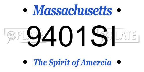 9401SI Massachusetts License Plate