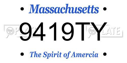9419TY Massachusetts License Plate