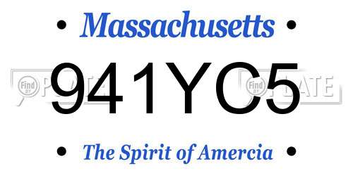 941YC5 Massachusetts License Plate