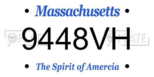 9448VH Massachusetts License Plate