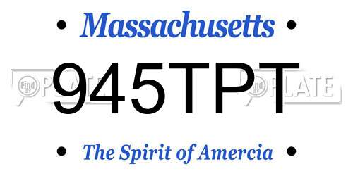945TPT Massachusetts License Plate