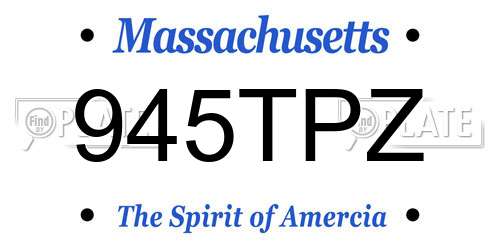 945TPZ Massachusetts License Plate