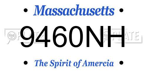 9460NH Massachusetts License Plate
