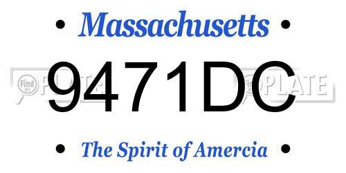 9471DC Massachusetts License Plate