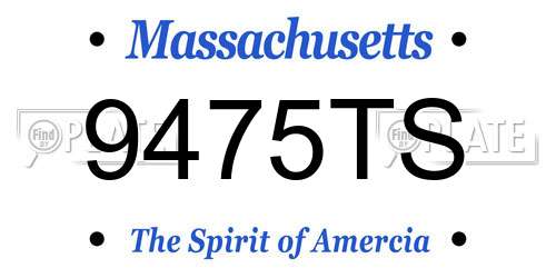 9475TS Massachusetts License Plate