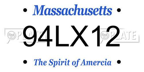 94LX12 Massachusetts License Plate