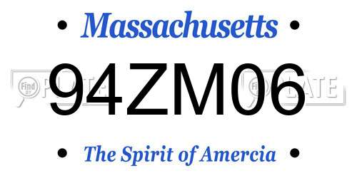94ZM06 Massachusetts License Plate