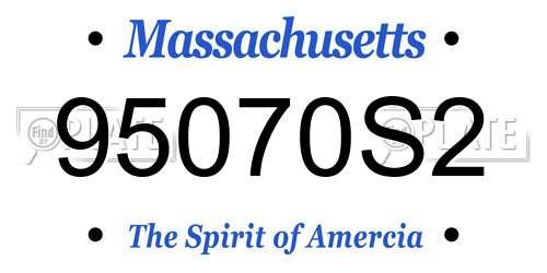 95070S2 Massachusetts License Plate