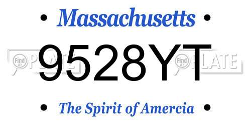 9528YT Massachusetts License Plate