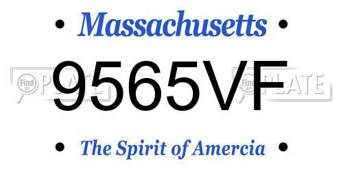9565VF Massachusetts License Plate