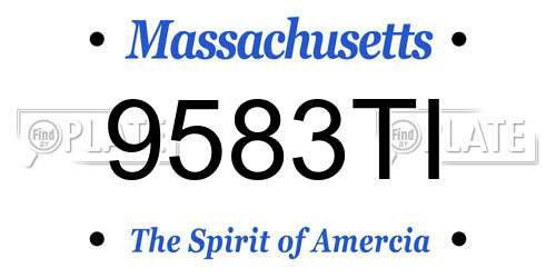 9583TI Massachusetts License Plate