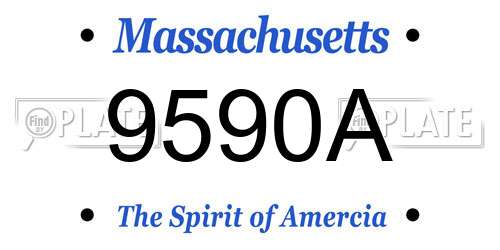 9590A Massachusetts License Plate