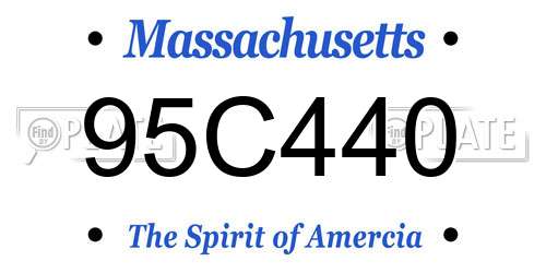 95C440 Massachusetts License Plate