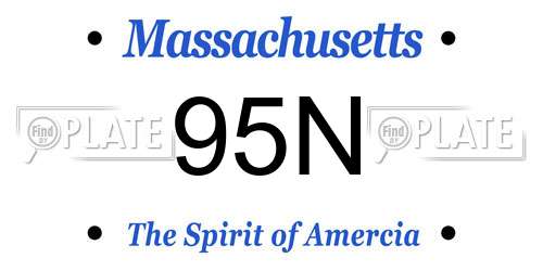 95N Massachusetts License Plate