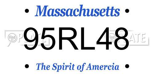 95RL48 Massachusetts License Plate