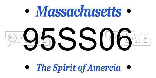 95SS06 Massachusetts License Plate