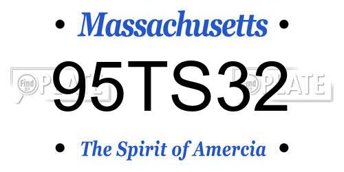 95TS32 Massachusetts License Plate