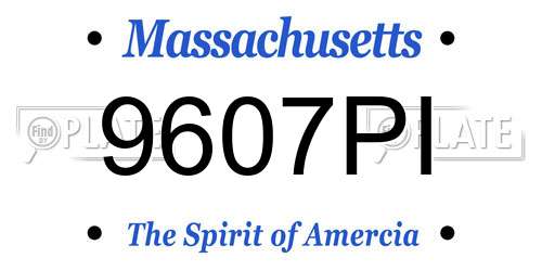 9607PI Massachusetts License Plate