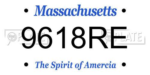 9618RE Massachusetts License Plate