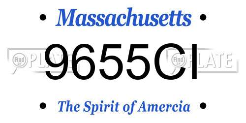 9655CI Massachusetts License Plate