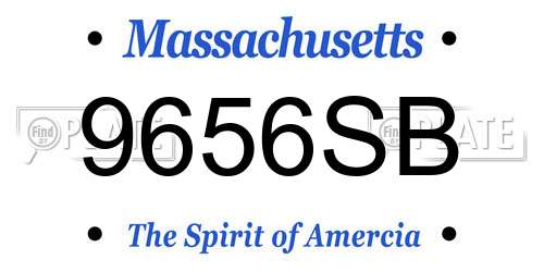 9656SB Massachusetts License Plate