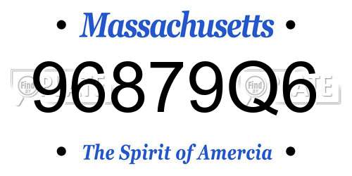 96879Q6 Massachusetts License Plate