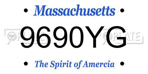 9690YG Massachusetts License Plate