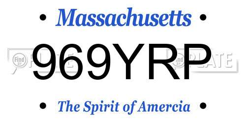 969YRP Massachusetts License Plate
