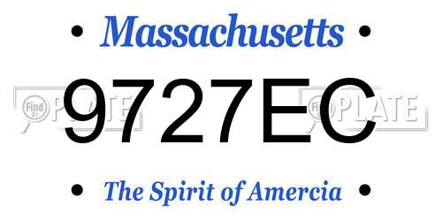 9727EC Massachusetts License Plate