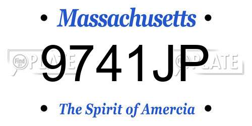 9741JP Massachusetts License Plate