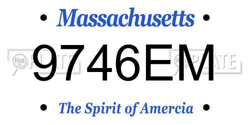 9746EM Massachusetts License Plate