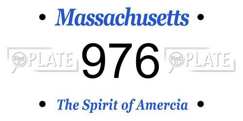 976 Massachusetts License Plate